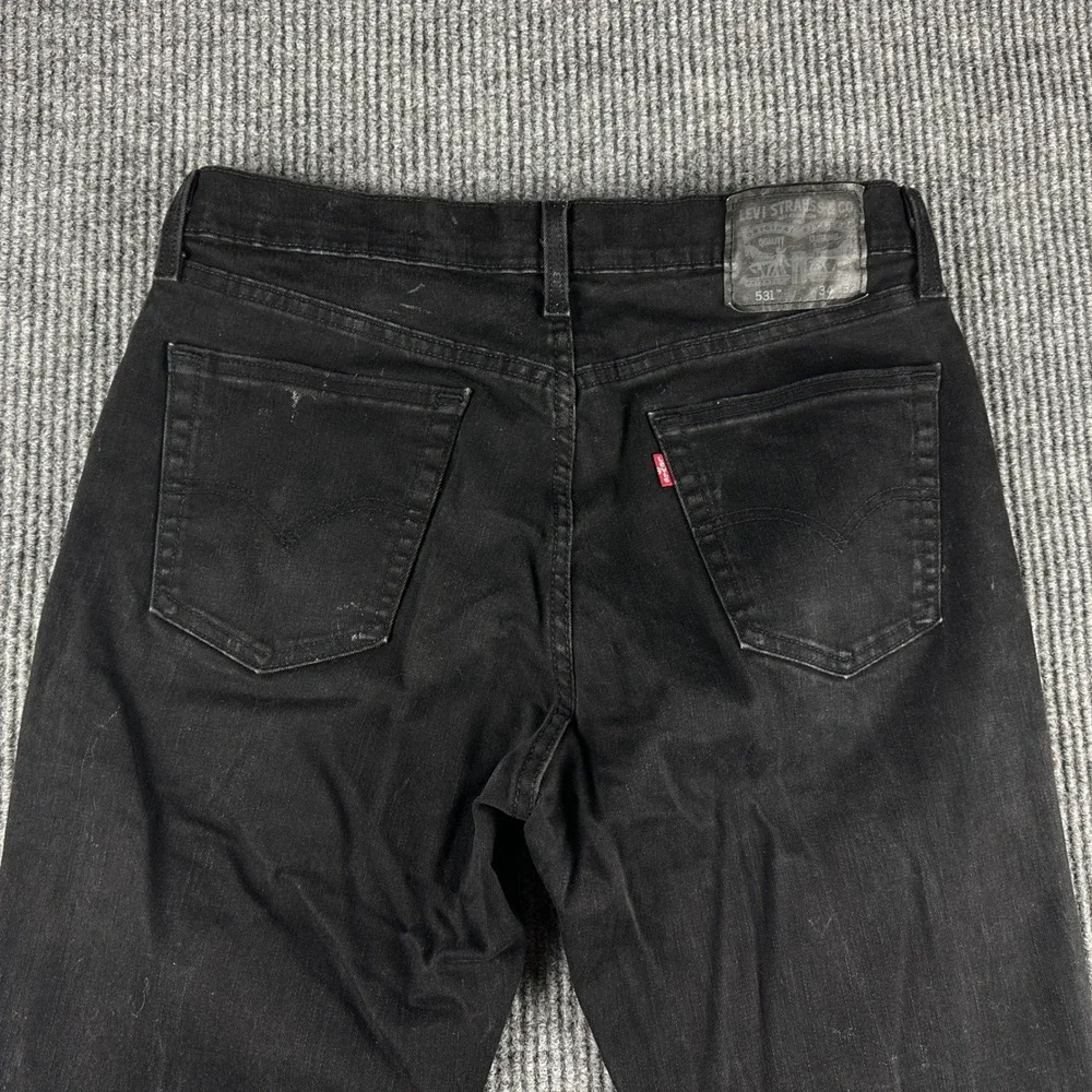 Levis 531 Athletic Slim Jeans Mens 34x32 Black Denim Pants 531-0010